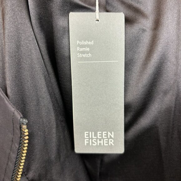 Eileen Fisher jacket/coat, size Medium, ramie, zipper, stretch, dressy, office - Picture 12 of 15
